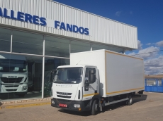 IVECO Eurocargo ML75E18, Euro5, year 2012, with 76.205km, close box 5,95x2,45mx2,42m and lift door.