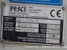 Truck IVECO ML180E28, year 2005, 242.178km.
Open box 5.75m x 2.5m with cover, elevator plataform.
Crane Pesci 153-N/3.