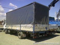 Used truck Renault 150.08B, 4x2, year 2003, 150cv, 217.930km, manual 5+1, semitauliner box 6.28x2.3x2.5m exterior.