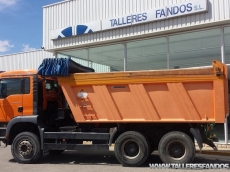 Dumper MAN TGA 360A, 6x4 del año 2004, con caja Meiller con sobrelateral, 16m3