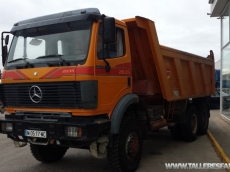 Dumper Mercedes Benz 2635, 6x6, año 1.991, grupo grande, caja Meiller Kipper y neumaticos en buen estado.