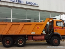 Dumper Mercedes Benz 2635, 6x6, año 1.991, grupo grande, caja Meiller Kipper y neumaticos en buen estado.