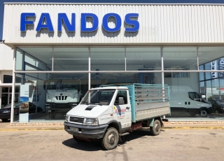 Used Van IVECO 35-10W with open box, year 1990. 4x4