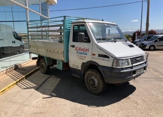 Used Van IVECO 35-10W with open box, year 1990. 4x4