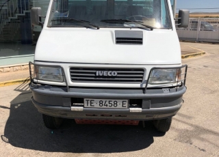 Used Van IVECO 35-10W with open box, year 1990. 4x4