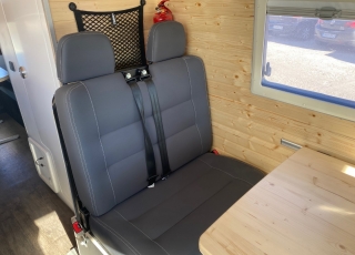 Furgoneta de ocasión, 
IVECO Camper,
Modelo  35S15V de 16m3,
Año 2015,
con 118.000km, camperizada con:

PLAZAS:
- Furgoneta para 4 personas. 
- Butacas delanteras individuales y giratorias. 
- Butaca trasera doble 0KB con isofix. 

AISLAMIENTO:
-Aislamiento térmico total con Kaiflex de techo y paredes. 
- Aislamiento con poliuretano interior de montantes. 
- Aislamiento térmico y acústico del suelo, terminado con vinílico de alta resistencia imitación madera. 

MOBILIARIO:
- Comedor delantero con mesa extraíble al exterior. 
- Mueble alto sobre comedor delantero con cerraduras automáticas. 
- Mueble cocina de 2080x940x500, con cajones y cerraduras automáticas, 
terminado con encimera de madera natural. 
- Mueble alto sobre cocina con cerraduras automáticas. 
- Cabina de baño estanca monobloc con wc químico Thetford de cassette de 20 litros, ducha y lavabo de servicio. 
- Columna de 1890x 870x740, con cajones y cerraduras automáticas. 
- Arcón trasero derecho para almacenaje y zonas técnicas. 
- Arcón trasero izquierdo para almacenaje. 
- Arcón trasero central para almacenaje y zonas técnicas. 

(Todos los muebles están fabricados con madera contrachapada resistente al agua y de alta resistencia) 

CLARABOYAS Y VENTANAS:
- Claraboya Fiamma Turbovent, con extracción o aportación de aire.
- Ventana del comedor delantero Dometic S4 de 600x500 con estore y mosquitera.
- Toldo Fiamma de 4500 manual.

INSTALACIÓN DE AGUA:
- Agua fría y caliente en ducha y cocina. 
- Depósito de aguas limpias de 85 litros.
- Bomba Fiamma de 10 litros.
- Vaso de expansión Fiamma.
- Calentador atmosférico de gas de 6 litros para suministro de agua caliente.

INSTALACIÓN ELÉCTRICA:
- Autonomía total.
- Placa solar de 350W.
- Regulador Victron de 30A, conectable con smartphone para controlar cargas. - Cargador Victron de 12v y 7,5A.
- Batería de 300Ah monobloc de gel.
- Inversor 2.000W de onda pura con control remoto.
- Relé de carga automático ( carga la batería de servicio con el motor en marcha). 
- Calefacción estacionaria Autoterm de 2KW con mando digital (programable en horario y potencia) ..
- Enchufes a 220v.
- Tomas de carga USB.
Iluminación led para ahorro de energía.
- Led exterior.

La CAMPER ideal para tu libertad en familia.