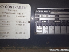 Bañera basculante marca Gontrailer, de 2 ejes de ballesta, año 1998, especial tractoras 4x4 y 6x4.