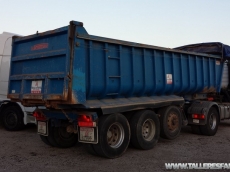 Tipper trailer, brand Montenegro, 3 axels, spring suspension, year 2003