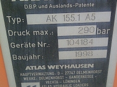 Grua Atlas, AK 155.1 A5, de 14m, año 1998