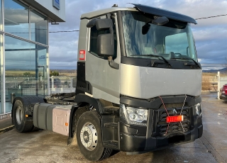 Cabeza tractora,
 RENAULT C430, 
automática, 
de 2014, 
con 659.986km,
Con neumáticos 315/80R22.5  Precio 26.500€ reacondicionada, sin garantía, homologada en España.