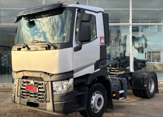 Cabeza tractora,
 RENAULT C430, 
automática, 
de 2014, 
con 659.986km,
Con neumáticos 315/80R22.5  Precio 26.500€ reacondicionada, sin garantía, homologada en España.