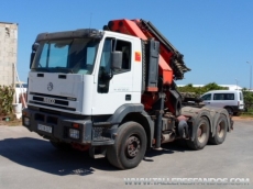 Tractor unit IVECO MP720E38HT, 6x4, manual, only  73.260km, year 2003, crane Palfinger PK44002 with Jip and remotee control with 4.200 hours.