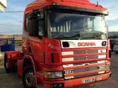 Tractor head Scania P124, 360, 4x2, manual, with a bed, tyres 315/80R22.5