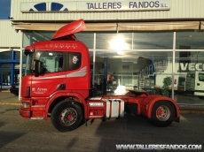 Cabeza tractora Scania P124, 360, 4x2, cambio manual, con una cama, enfriador autonomo, rueda 315/80R22.5