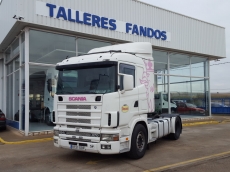 Tractor head Scania  R124 470CV, automatic, intarder, spoilers, hidraulic equip 1.363.400km year 2004.