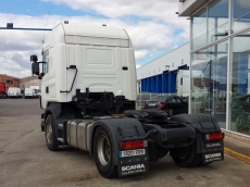 Tractor head Scania R420 automatic (Opticruise) with retarder, year 2007, 683.325km with hydraulic equip and bed, highline cabine.