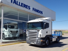 Cabeza tractora de ocasión marca Scania modelo R420, Opticruise con intarder, año 2009, 1.485.260km, con cama.