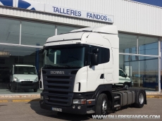 Tractor head Scania R420 automatic (Opticruise) with retarder, year 2007, 843.912km with 2 tanks and 2 beds, highline cabine.