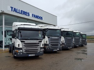 Más de 10 Scanias de diferentes modelos, años y precios.