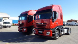 Entrega de 2 cabezas tractoras de ocasión  IVECO AS440S42TP del 2012,  para Huesca.